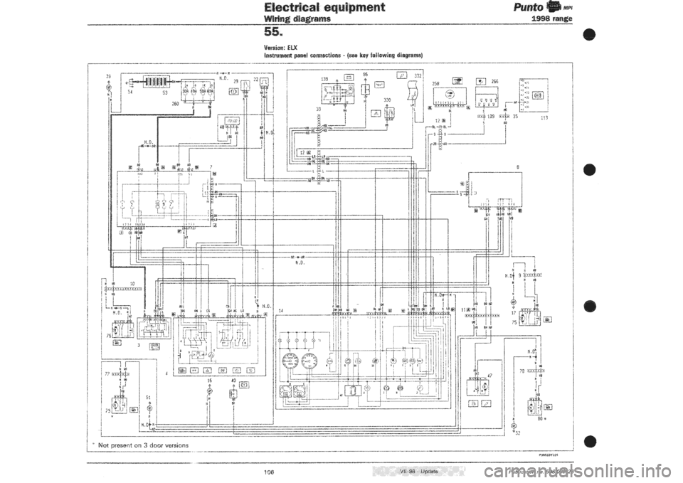 FIAT PUNTO 1998 176 / 1.G Wiring Diagrams Owners Guide 