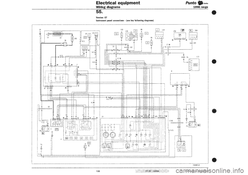 FIAT PUNTO 1998 176 / 1.G Wiring Diagrams Service Manual 