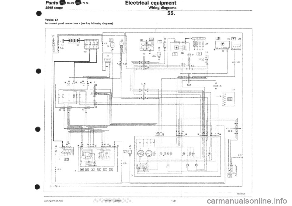 FIAT PUNTO 1998 176 / 1.G Wiring Diagrams Service Manual 