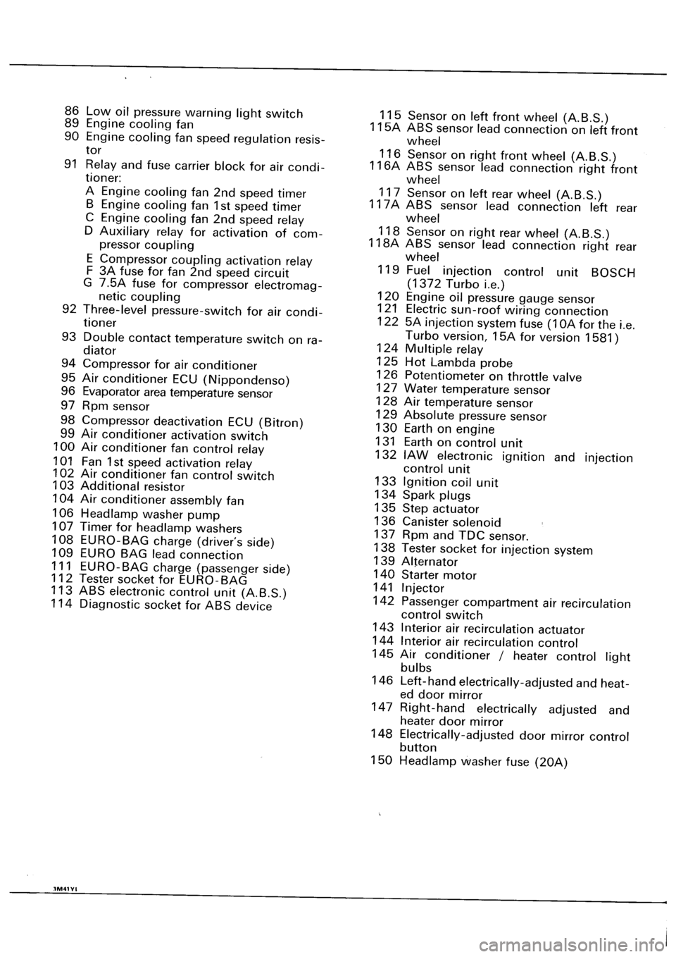 FIAT PUNTO 1998 176 / 1.G Wiring Diagrams Service Manual 