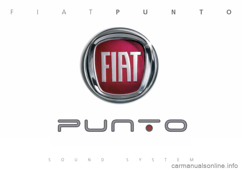 FIAT PUNTO EVO 2009 1.G Radio CD MP3 Manual 