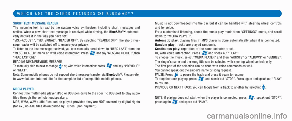 FIAT QUBO 2008 1.G Blue And Me User Manual 