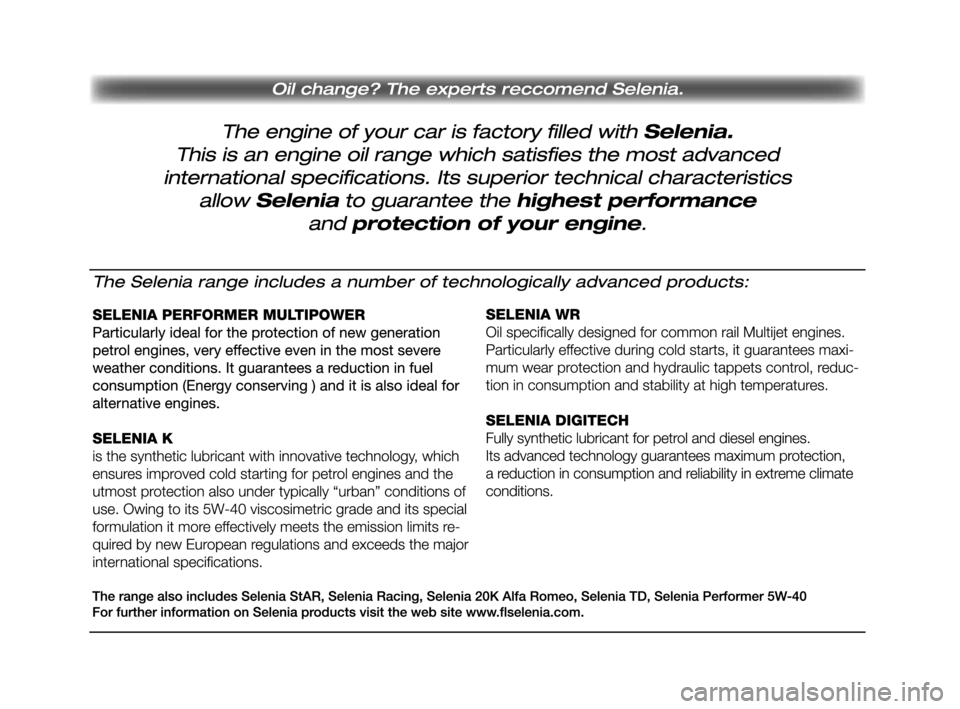 FIAT SEDICI 2007 2.G Owners Manual 257-264 Fiat16 New GB  27-11-2007  11:55  Pagina 263 