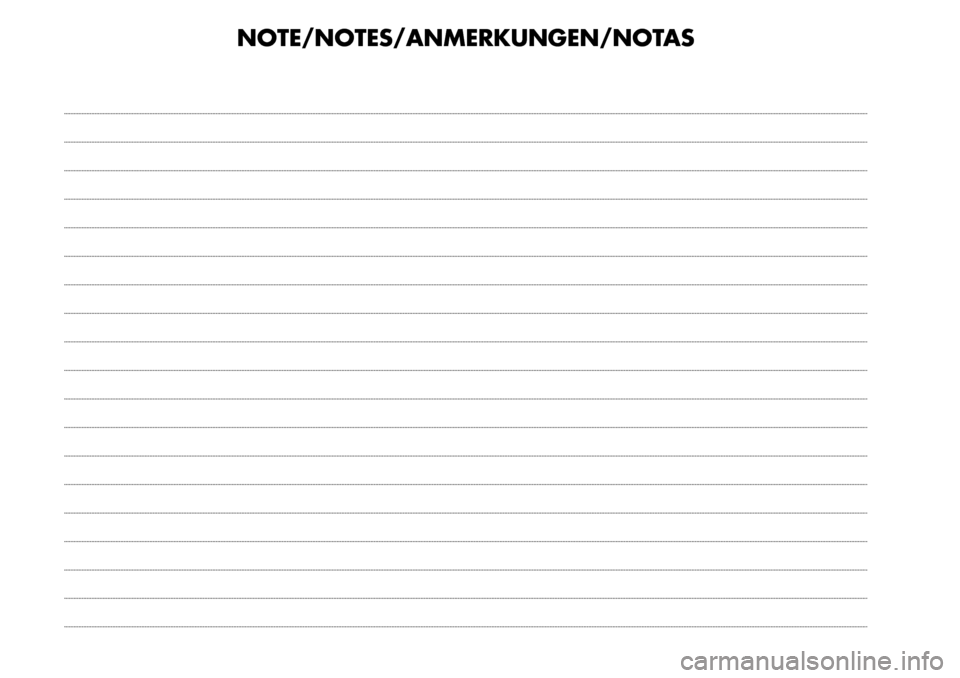FIAT STILO 2004 1.G MW And Van Supplement Manual NOTE/NOTES/ANMERKUNGEN/NOTAS FIAT STILO 2004 1.G MW And Van Supplement Manual NOTE/NOTES/ANMERKUNGEN/NOTAS