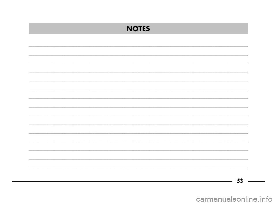 FIAT ULYSSE 2008 2.G Connect NavPlus Manual 53
NOTES
026-056 CONNECT ULISSE GB  20-10-2008  10:09  Pagina 53 