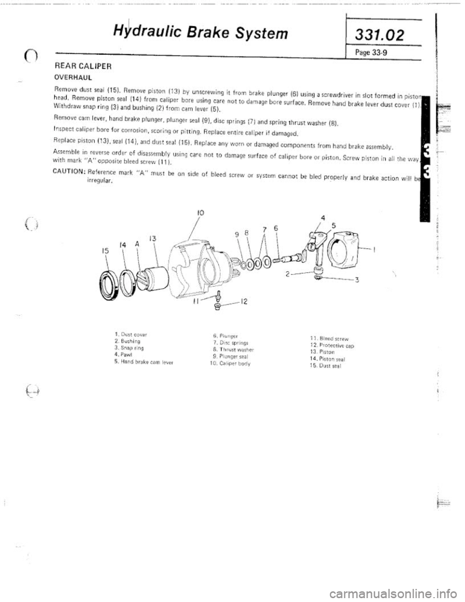 FIAT 124 SPIDER 1975 Service Manual FIAT 124 SPIDER 1975 Service Manual