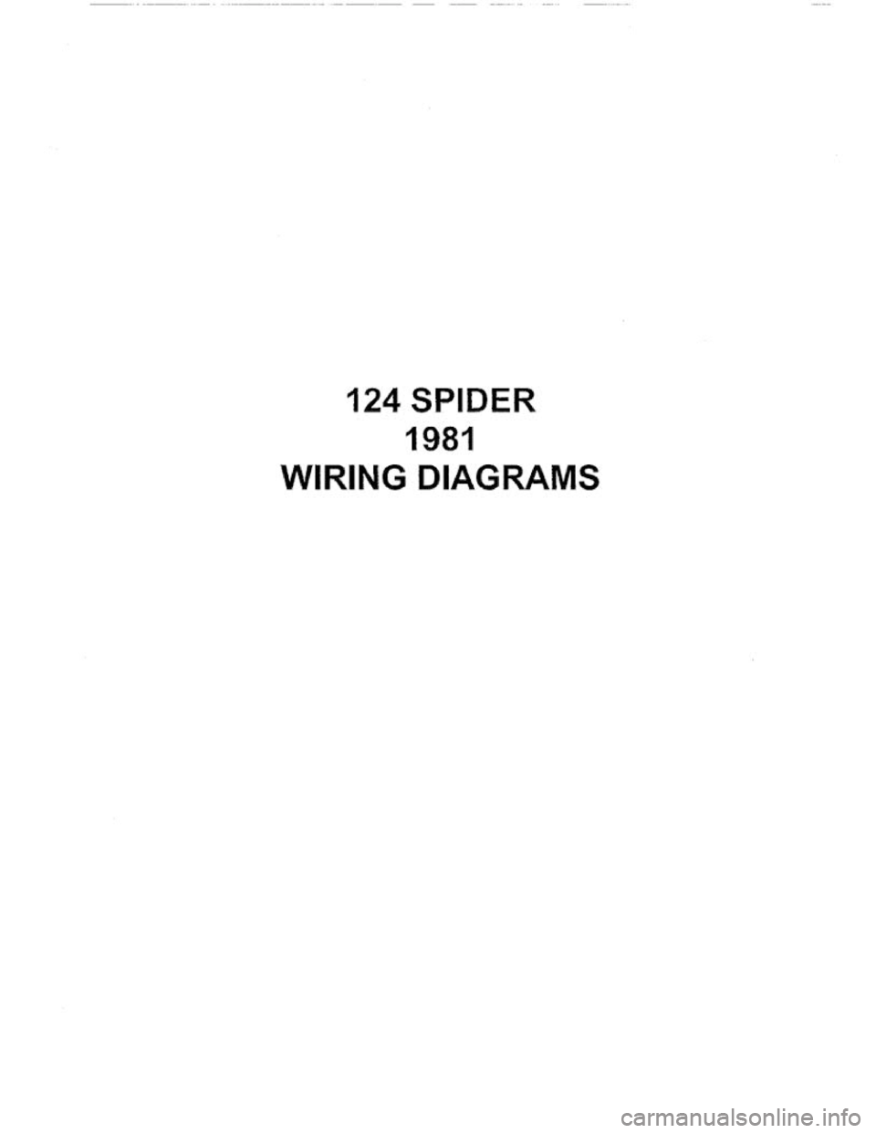 FIAT 124 SPIDER 1975 Owners Manual FIAT 124 SPIDER 1975 Owners Manual