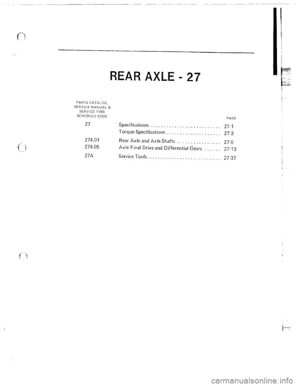 FIAT 124 SPIDER 1975 Service Manual FIAT 124 SPIDER 1975 Service Manual