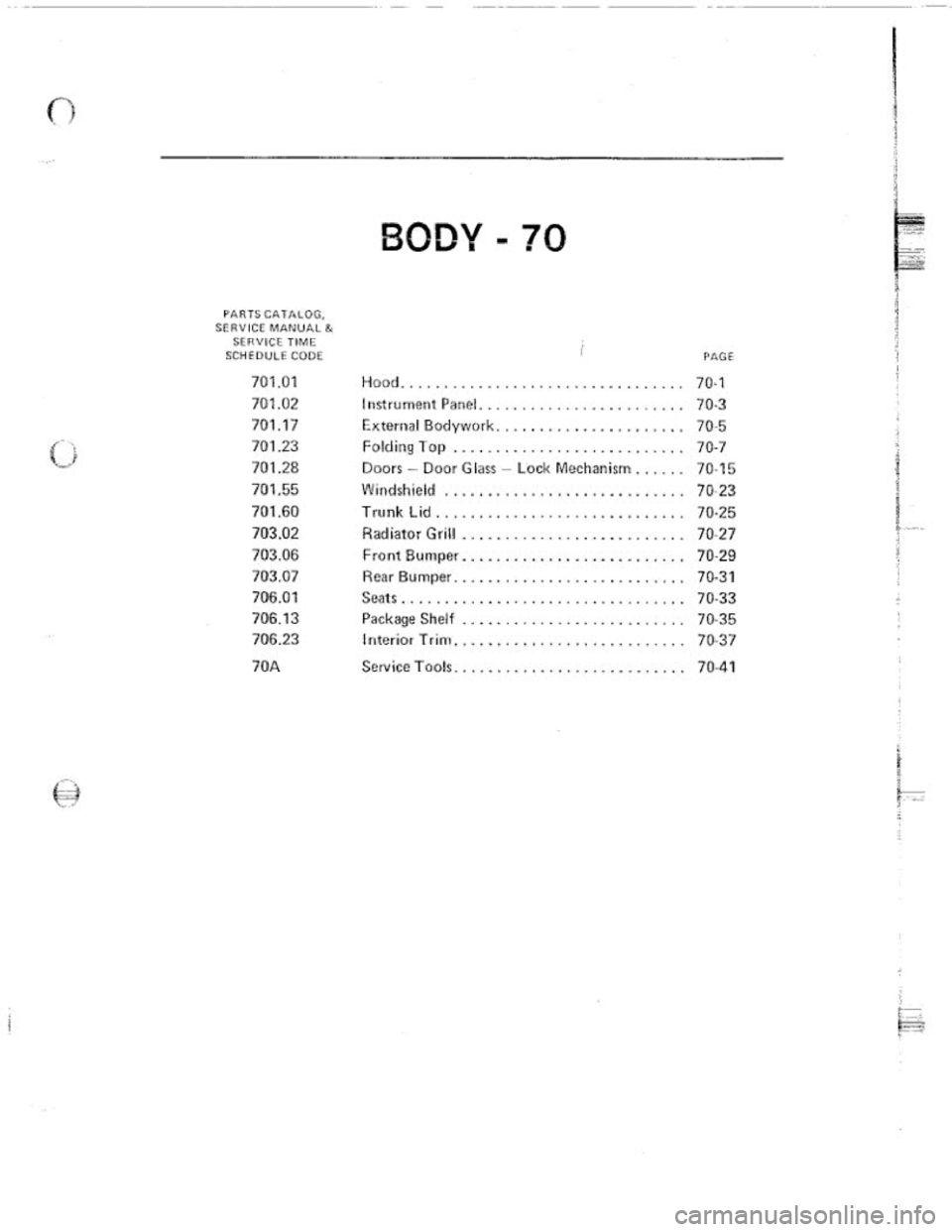 FIAT 124 SPIDER 1975 Repair Manual FIAT 124 SPIDER 1975 Repair Manual