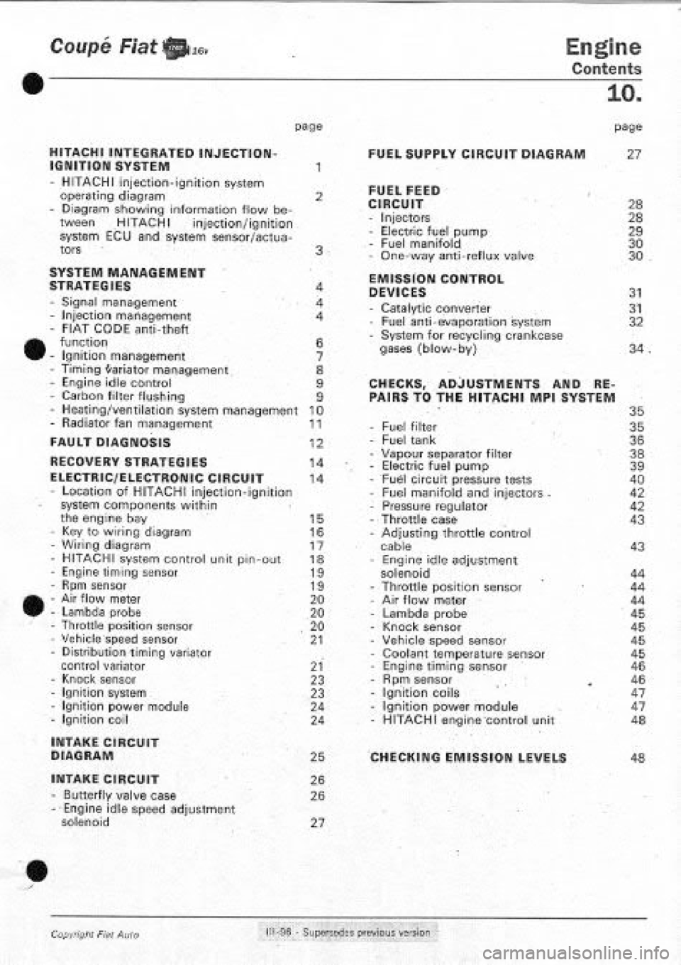 FIAT COUPE 1995 Workshop Manual FIAT COUPE 1995 Workshop Manual