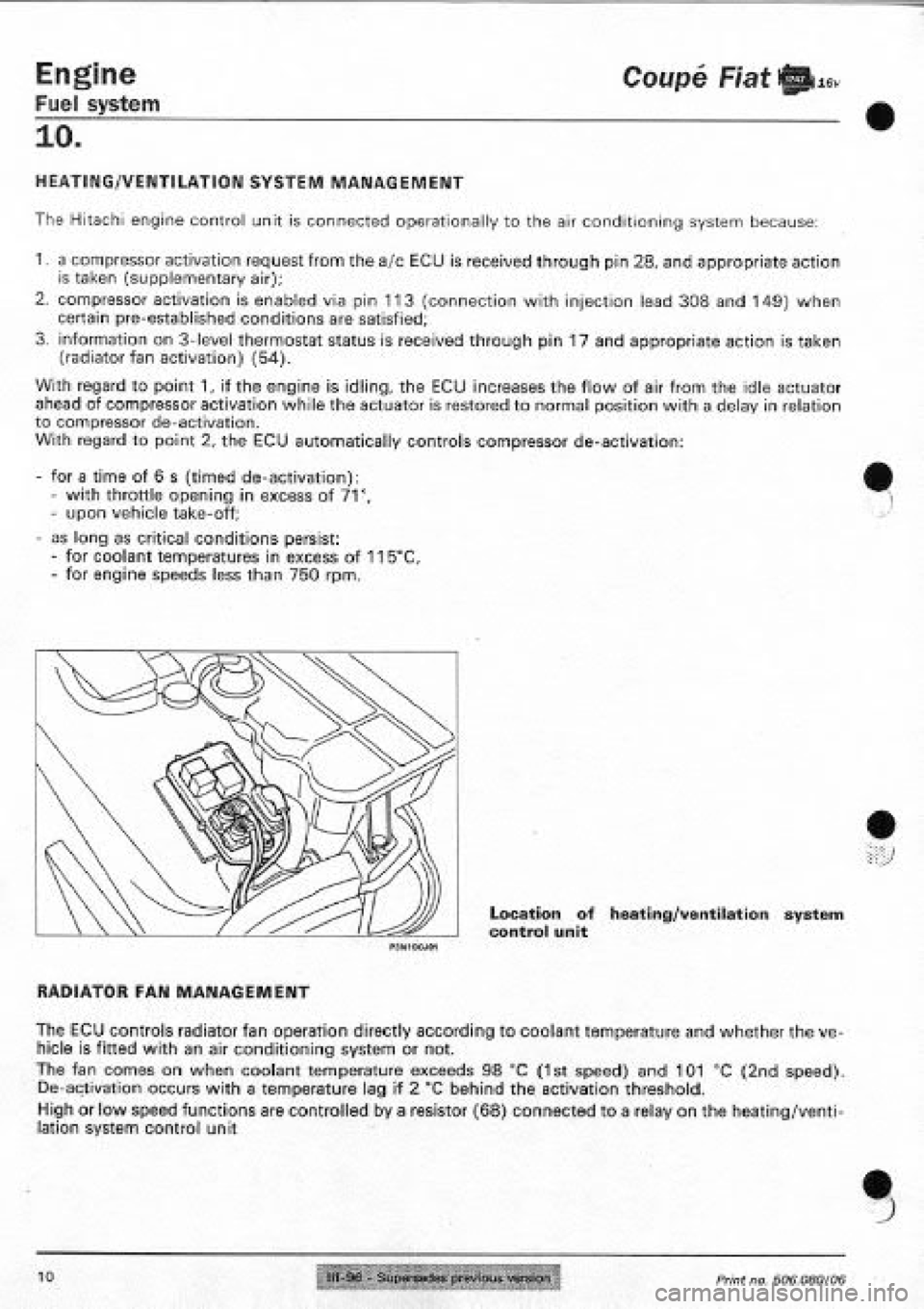 FIAT COUPE 1995 Workshop Manual FIAT COUPE 1995 Workshop Manual