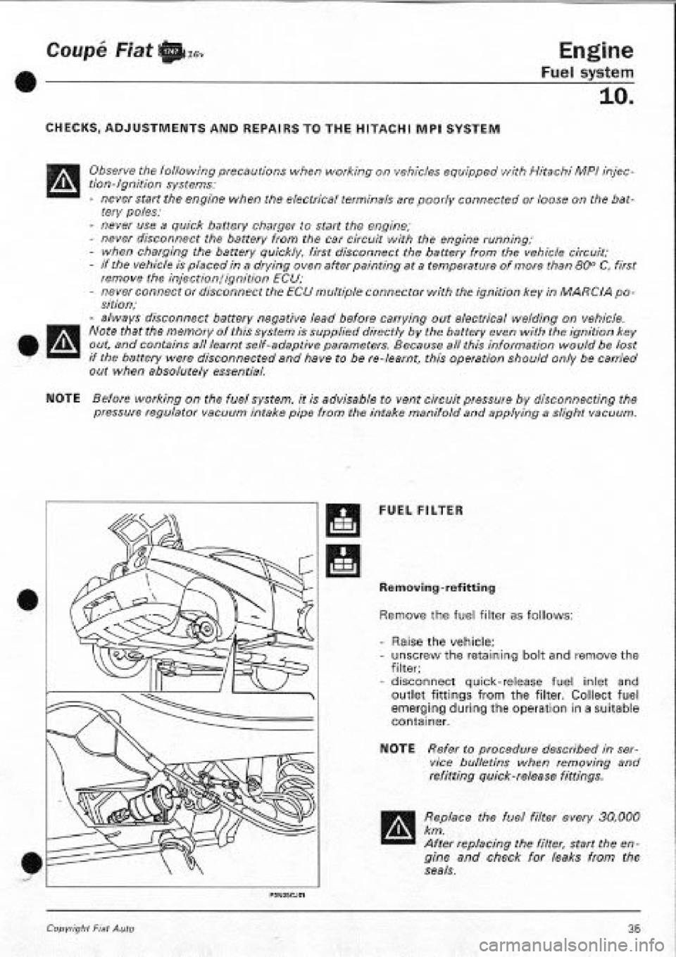 FIAT COUPE 1995 Workshop Manual FIAT COUPE 1995 Workshop Manual