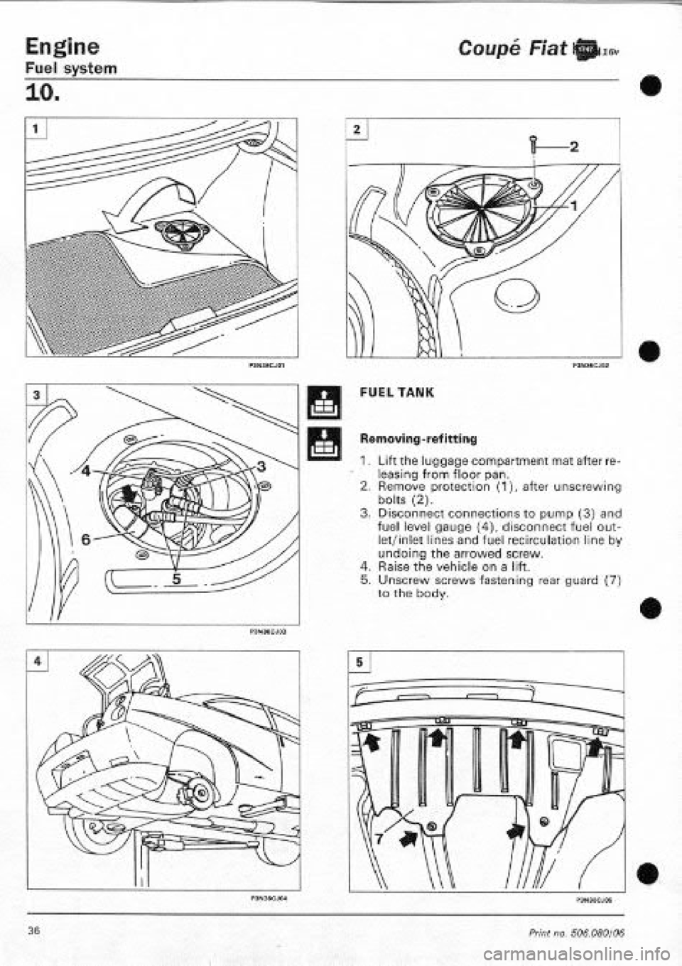 FIAT COUPE 1995 Workshop Manual FIAT COUPE 1995 Workshop Manual