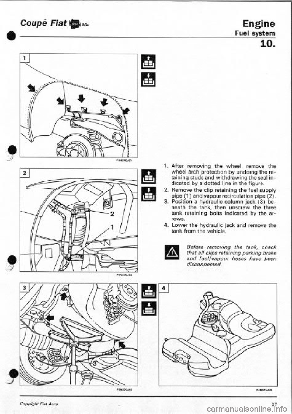 FIAT COUPE 1995 Workshop Manual FIAT COUPE 1995 Workshop Manual