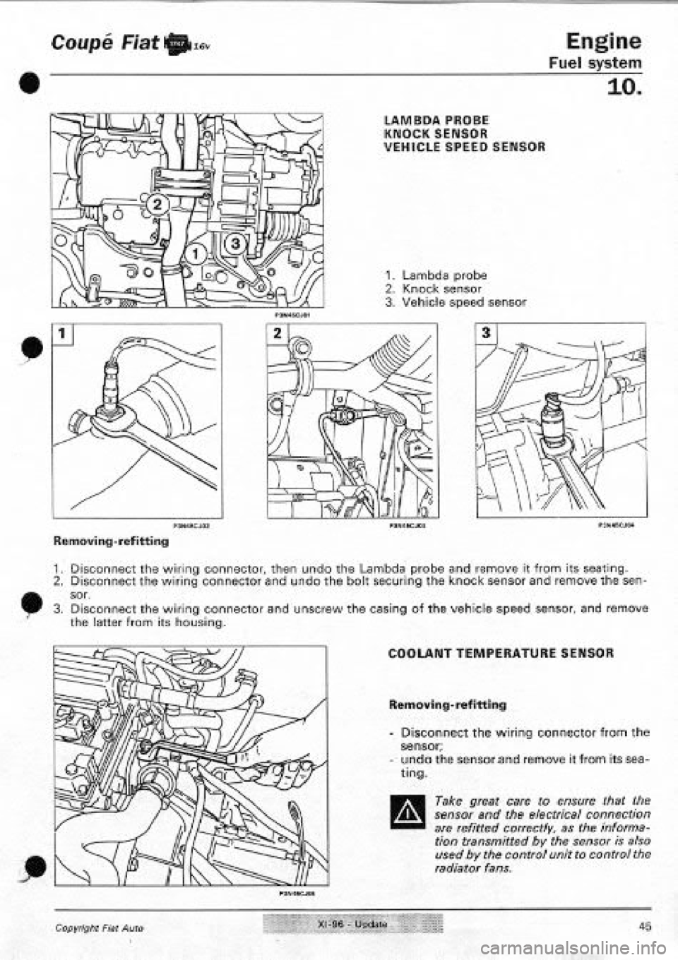 FIAT COUPE 1995 Workshop Manual FIAT COUPE 1995 Workshop Manual