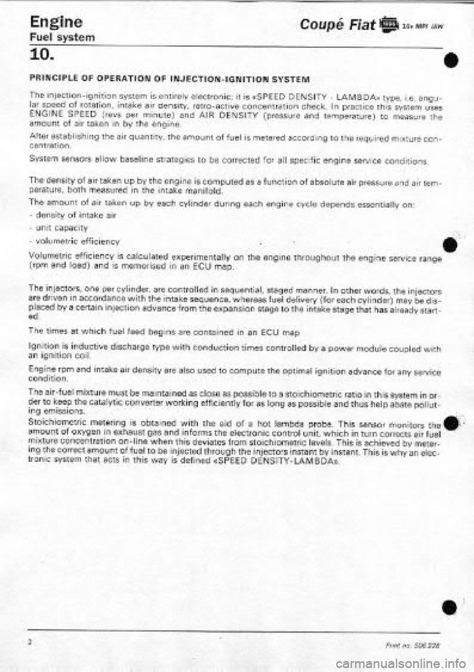 FIAT COUPE 1995  Workshop Manual 