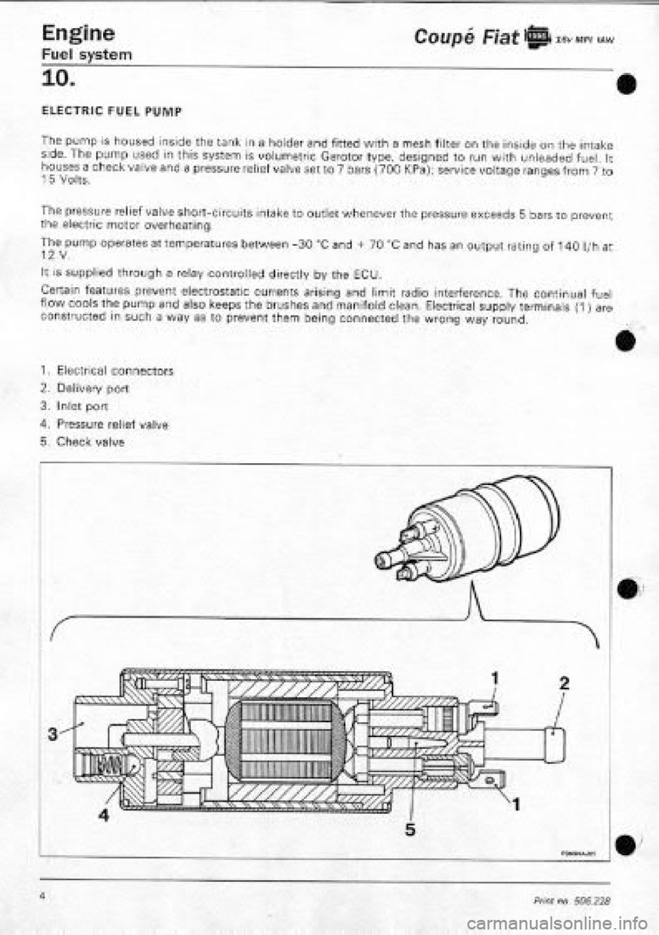 FIAT COUPE 1995  Workshop Manual 