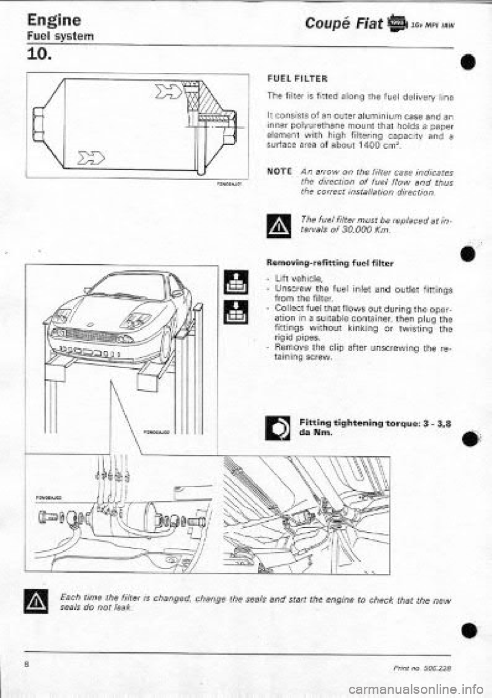 FIAT COUPE 1995 Workshop Manual FIAT COUPE 1995 Workshop Manual