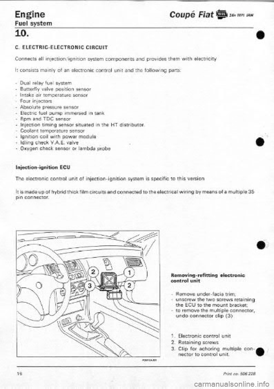 FIAT COUPE 1995 Workshop Manual FIAT COUPE 1995 Workshop Manual