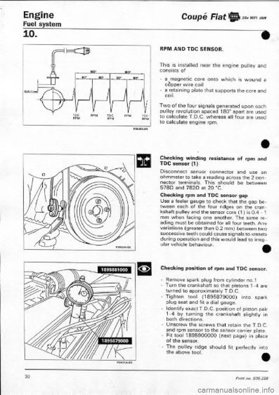 FIAT COUPE 1995 Workshop Manual FIAT COUPE 1995 Workshop Manual
