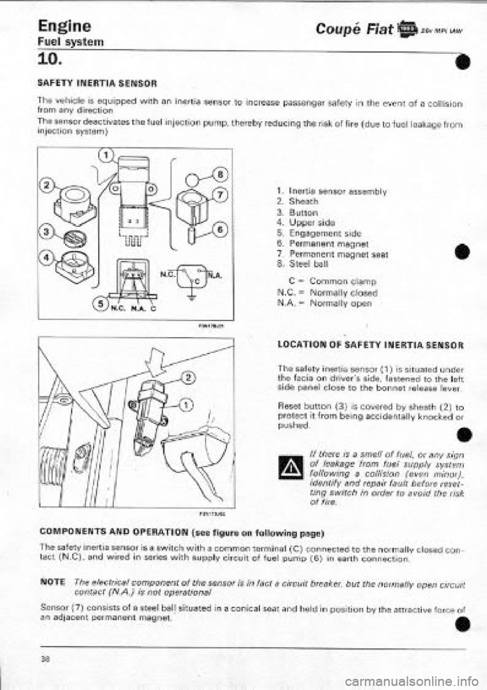 FIAT COUPE 1995 Workshop Manual FIAT COUPE 1995 Workshop Manual