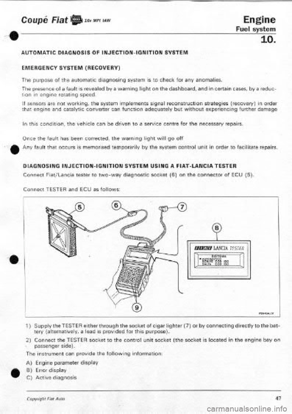 FIAT COUPE 1995 Workshop Manual FIAT COUPE 1995 Workshop Manual