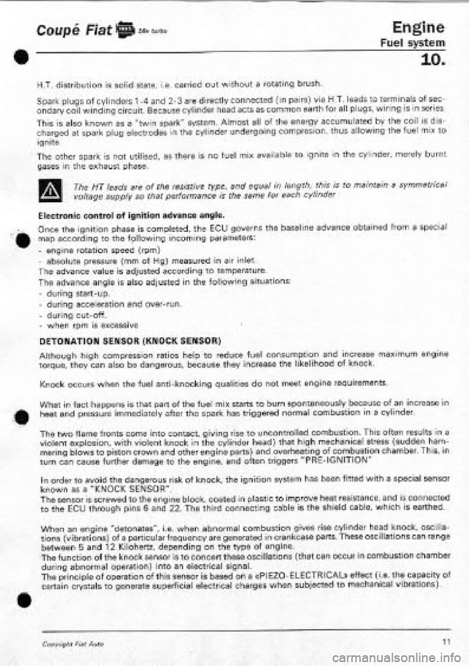 FIAT COUPE 1995 Workshop Manual FIAT COUPE 1995 Workshop Manual