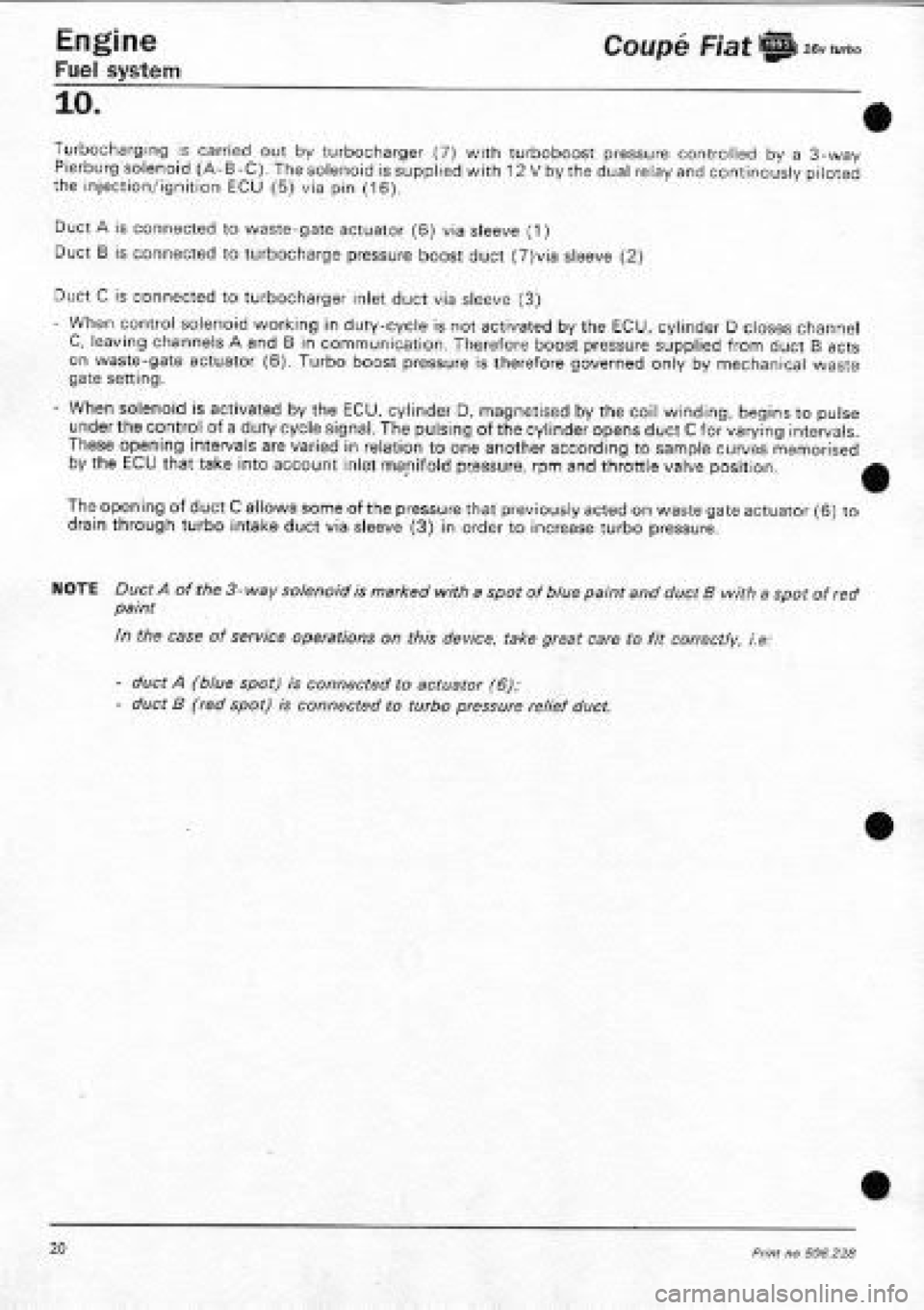 FIAT COUPE 1995 Workshop Manual FIAT COUPE 1995 Workshop Manual