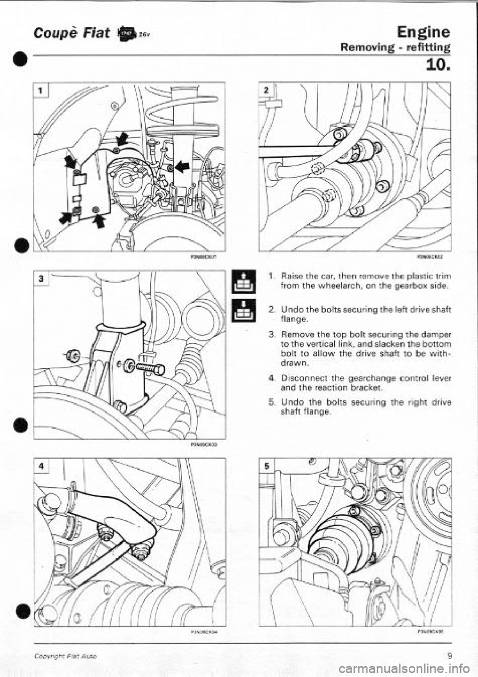 FIAT COUPE 1995 Workshop Manual FIAT COUPE 1995 Workshop Manual