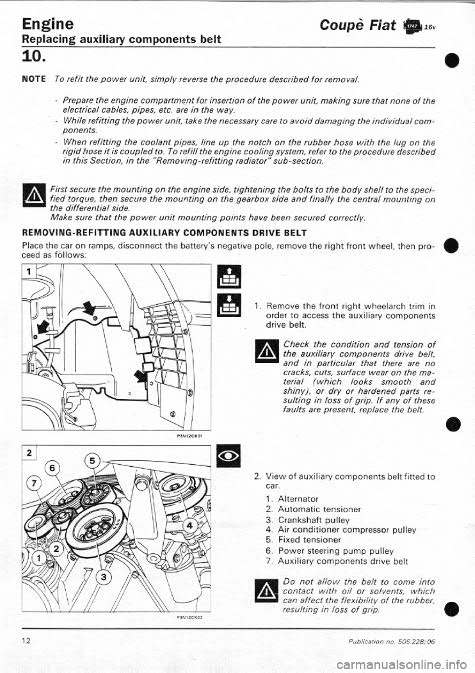 FIAT COUPE 1995 Workshop Manual FIAT COUPE 1995 Workshop Manual