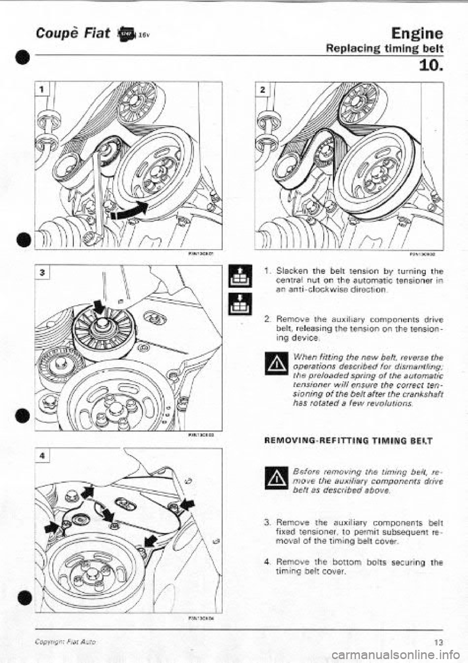 FIAT COUPE 1995 Workshop Manual FIAT COUPE 1995 Workshop Manual