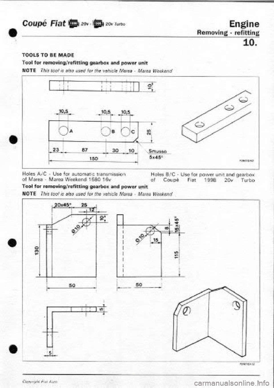 FIAT COUPE 1995 Workshop Manual FIAT COUPE 1995 Workshop Manual