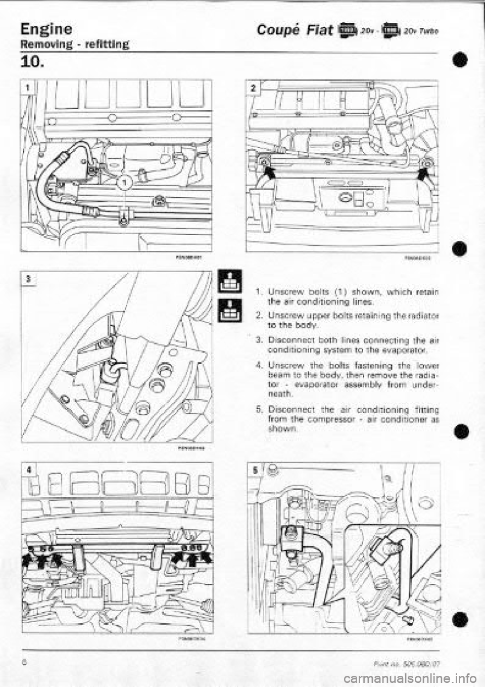 FIAT COUPE 1995 Workshop Manual FIAT COUPE 1995 Workshop Manual