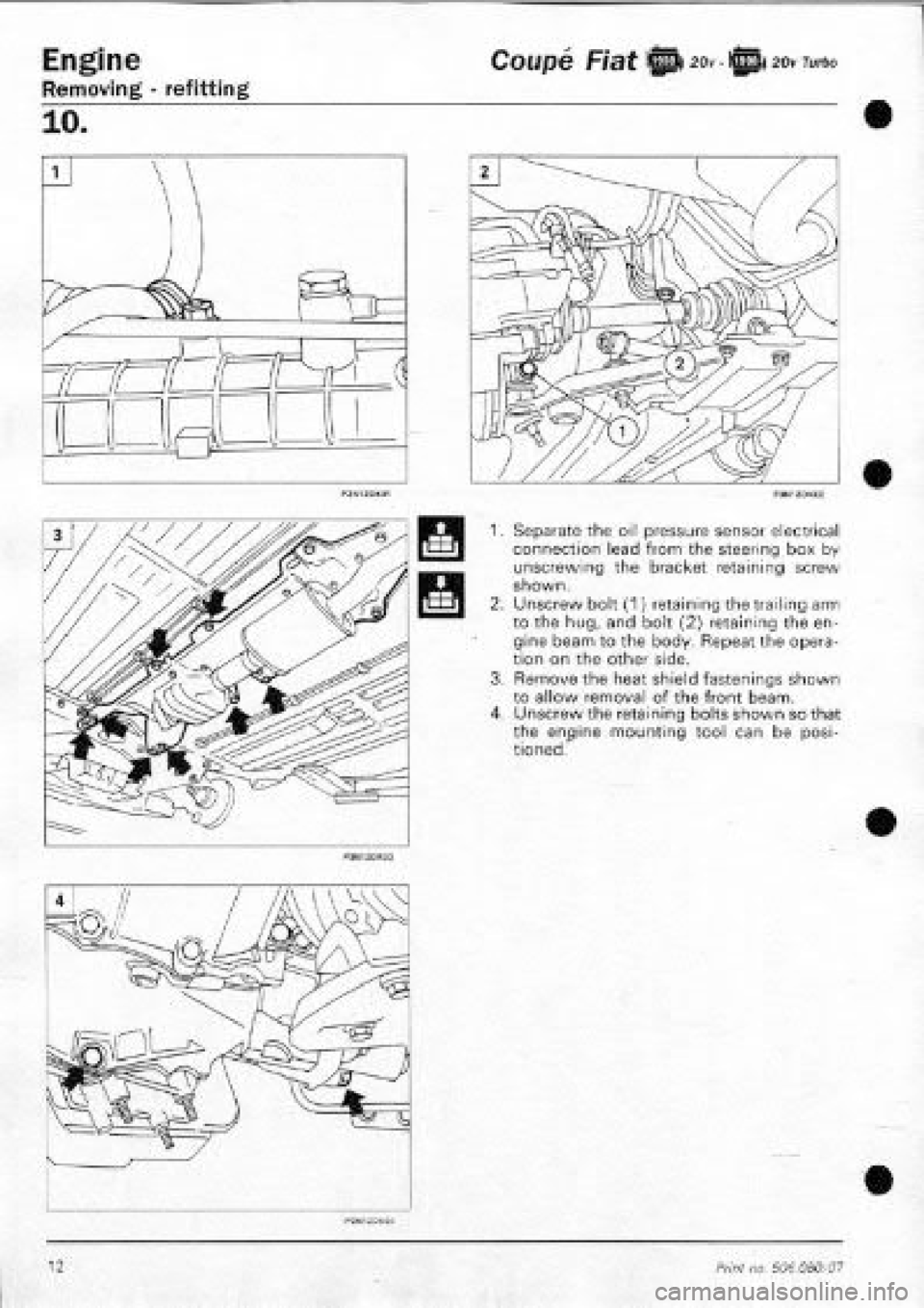 FIAT COUPE 1995 Workshop Manual FIAT COUPE 1995 Workshop Manual