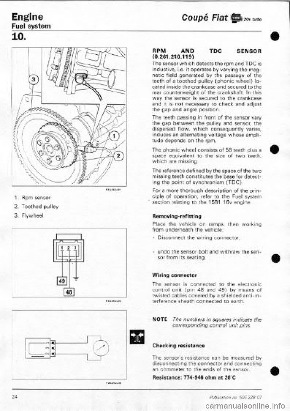 FIAT COUPE 1995 Workshop Manual FIAT COUPE 1995 Workshop Manual