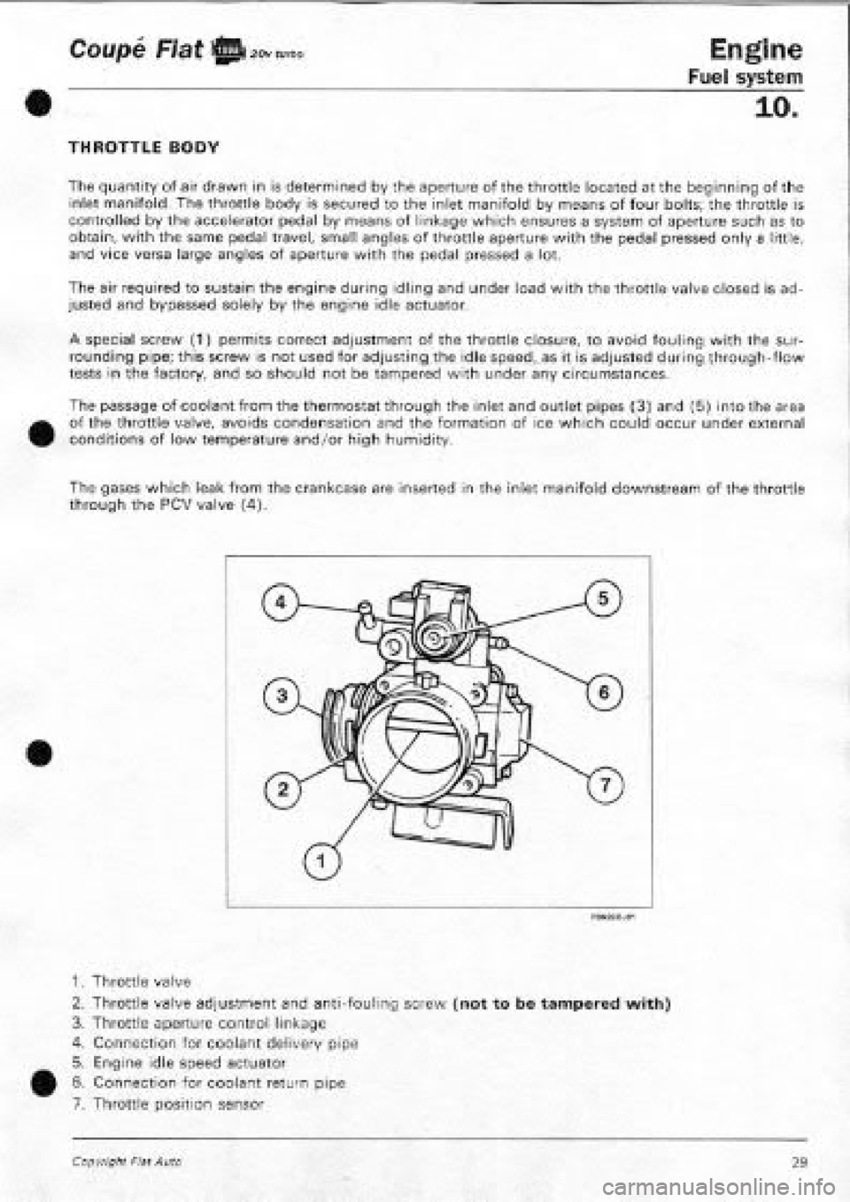 FIAT COUPE 1995 Workshop Manual FIAT COUPE 1995 Workshop Manual
