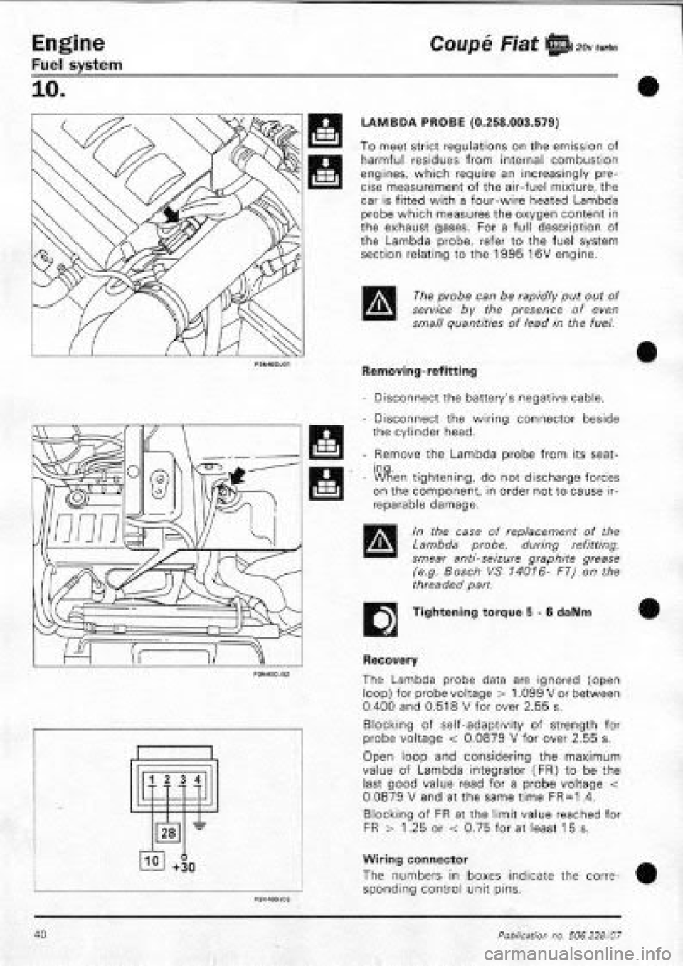 FIAT COUPE 1995 Workshop Manual FIAT COUPE 1995 Workshop Manual