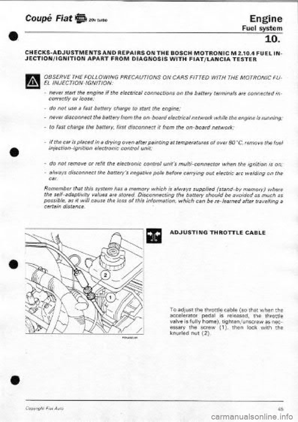 FIAT COUPE 1995 Workshop Manual FIAT COUPE 1995 Workshop Manual