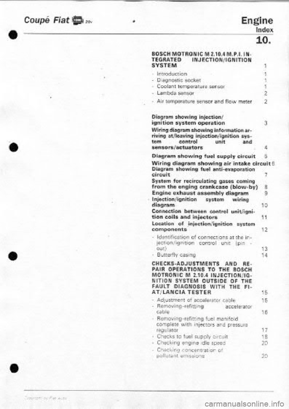 FIAT COUPE 1995 Workshop Manual FIAT COUPE 1995 Workshop Manual