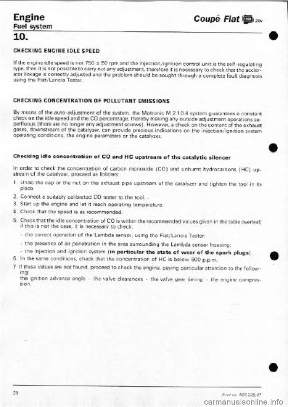 FIAT COUPE 1995 Workshop Manual FIAT COUPE 1995 Workshop Manual