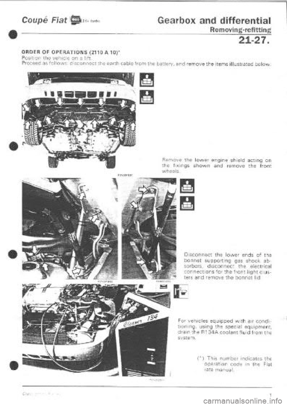 FIAT COUPE 1995 Workshop Manual FIAT COUPE 1995 Workshop Manual