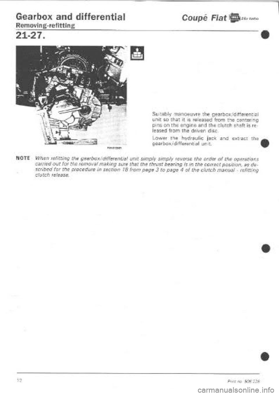 FIAT COUPE 1995 Workshop Manual FIAT COUPE 1995 Workshop Manual