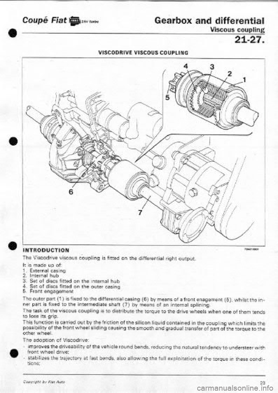 FIAT COUPE 1995  Workshop Manual 