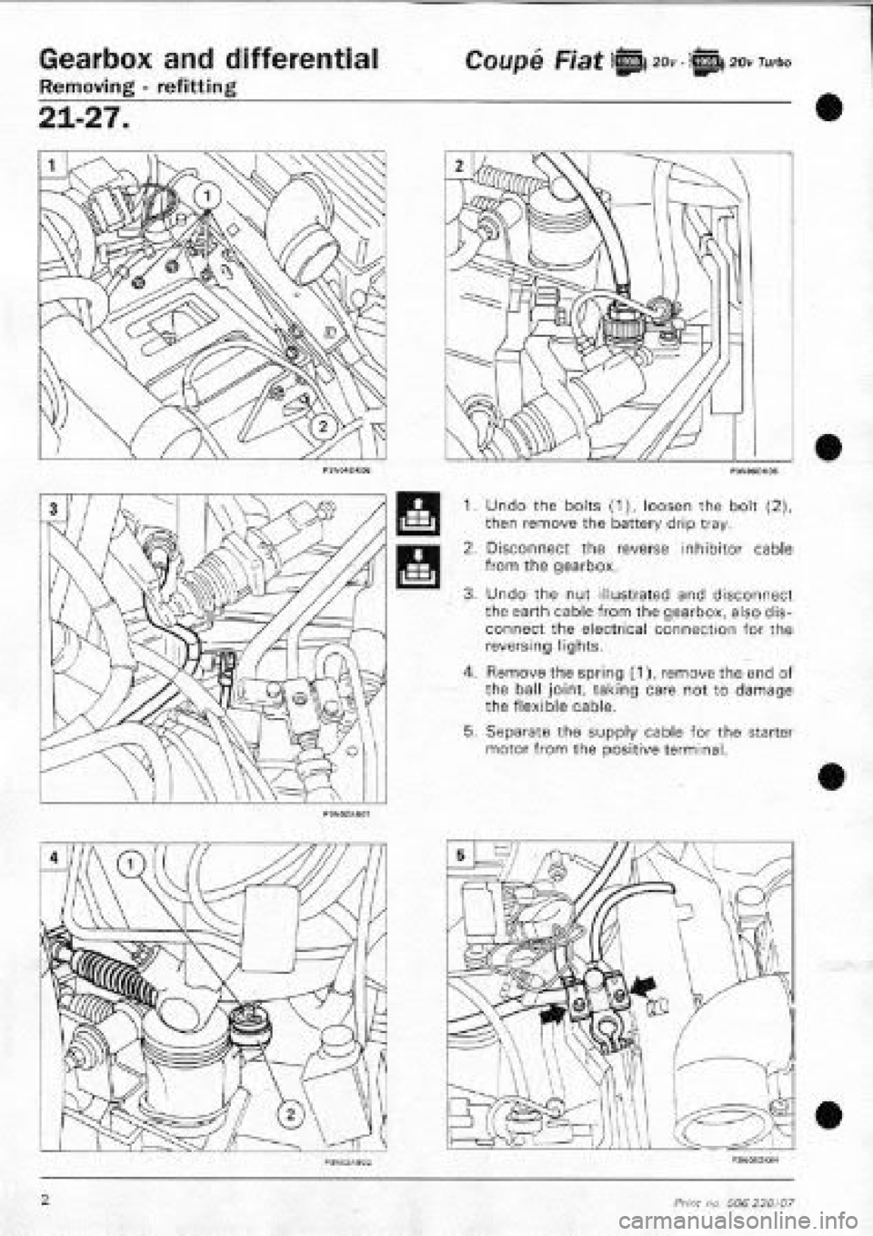 FIAT COUPE 1995  Workshop Manual 