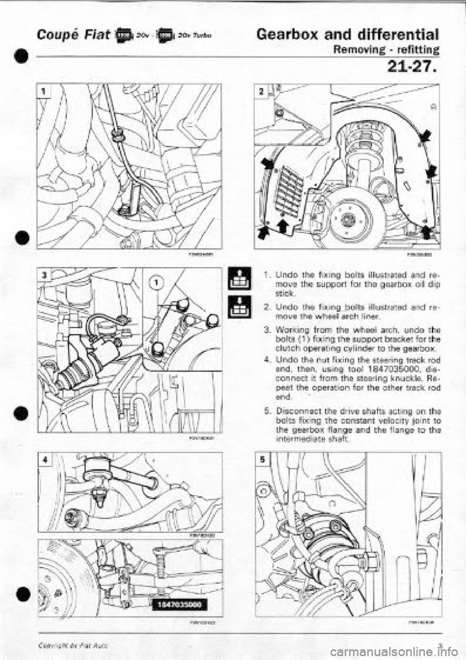 FIAT COUPE 1995 Workshop Manual FIAT COUPE 1995 Workshop Manual
