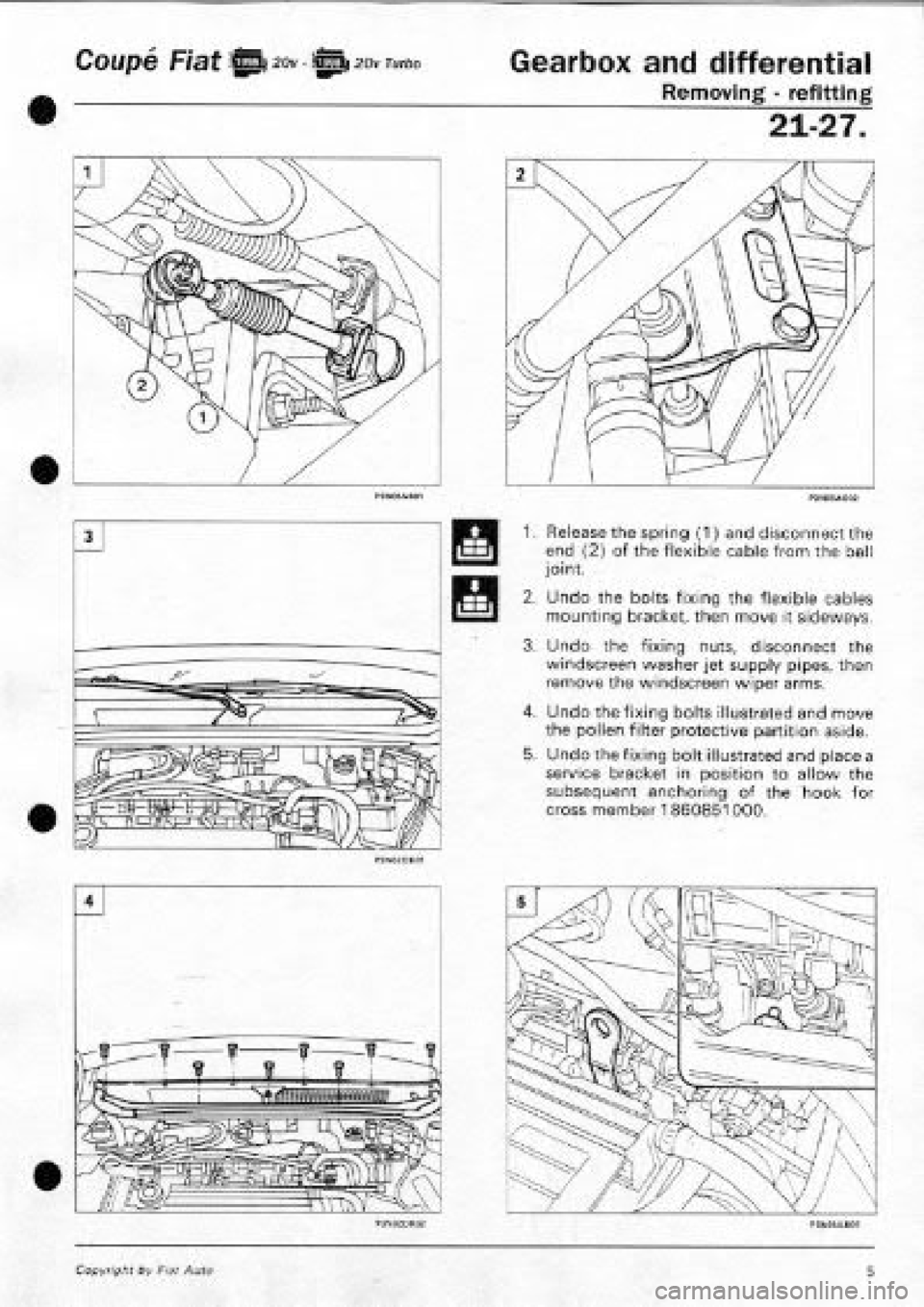 FIAT COUPE 1995 Workshop Manual FIAT COUPE 1995 Workshop Manual
