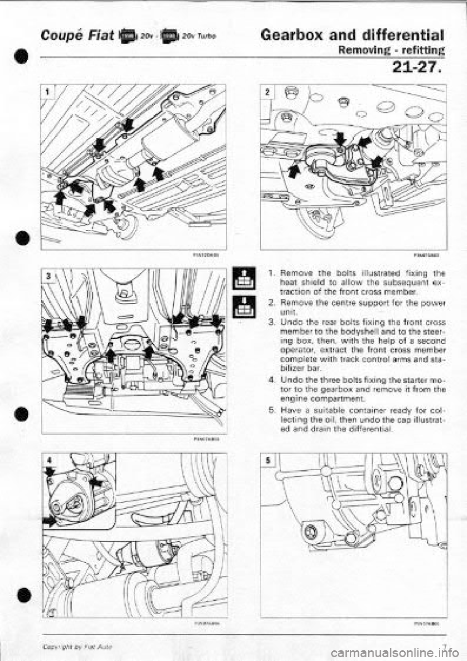 FIAT COUPE 1995 Workshop Manual FIAT COUPE 1995 Workshop Manual