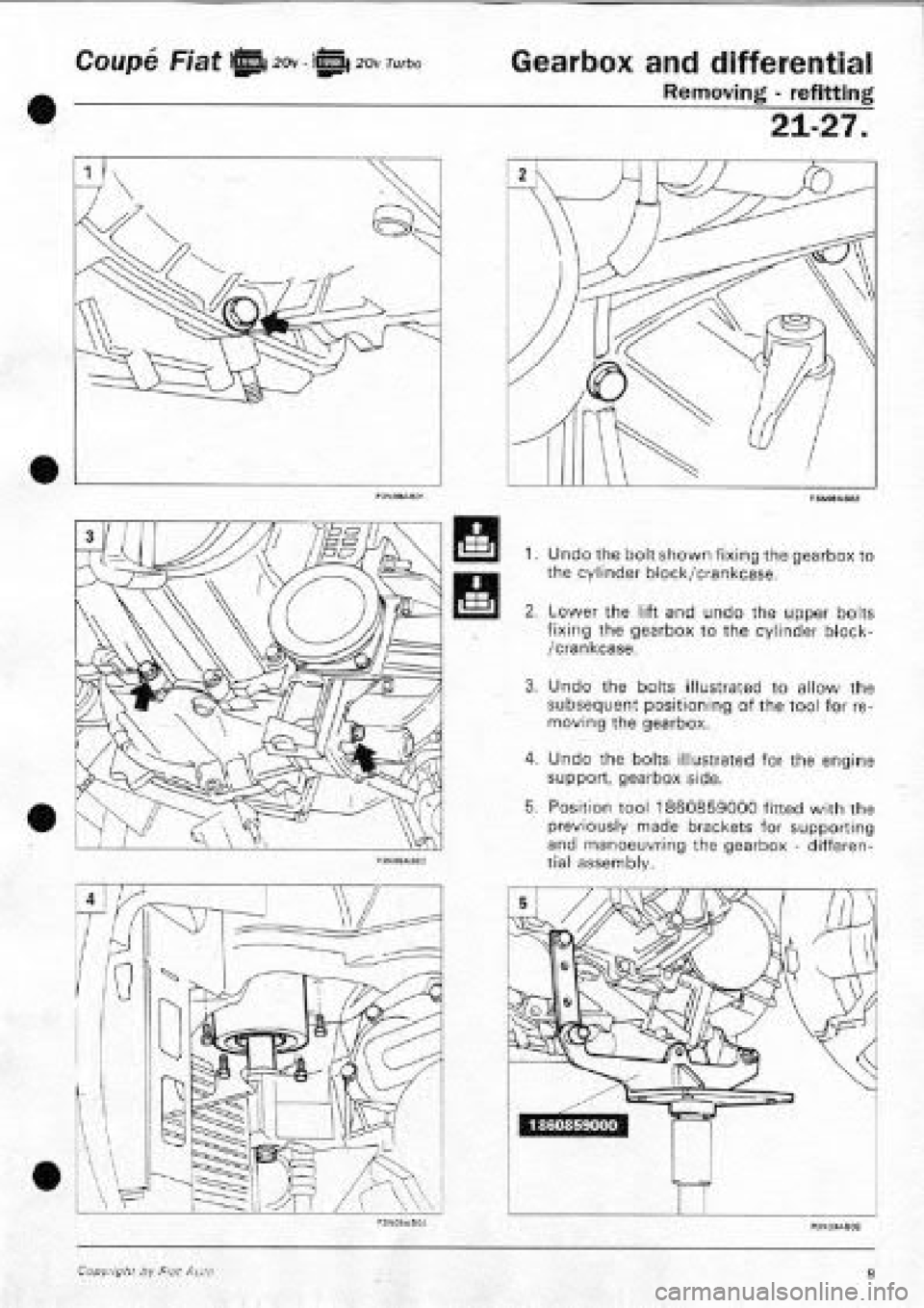FIAT COUPE 1995 Workshop Manual FIAT COUPE 1995 Workshop Manual