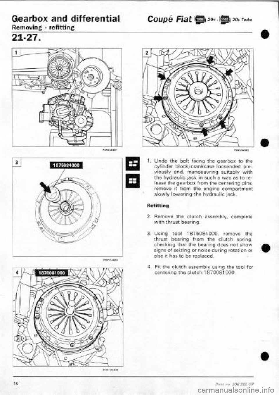 FIAT COUPE 1995 Workshop Manual FIAT COUPE 1995 Workshop Manual