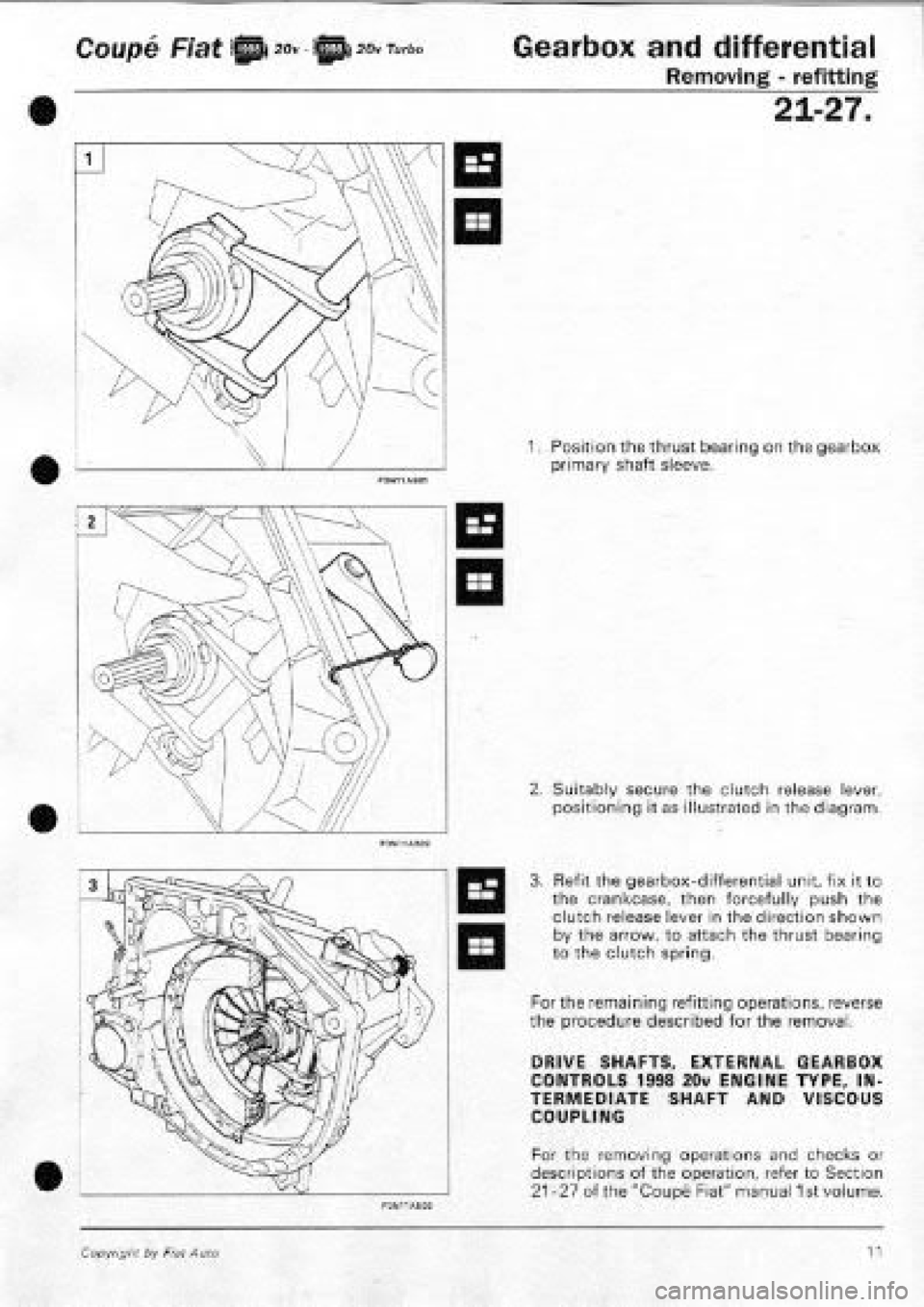 FIAT COUPE 1995 Workshop Manual FIAT COUPE 1995 Workshop Manual